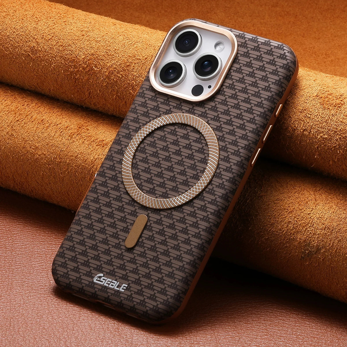 Funda iPhone MagSafe magnética de piel: carga inalámbrica, mate, antigolpes