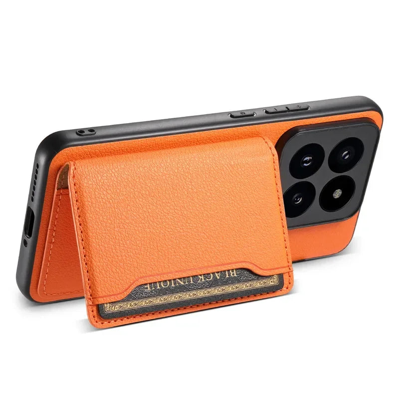 Funda cartera de piel de lujo para Xiaomi 15 / 14 Ultra con tarjetero magnético