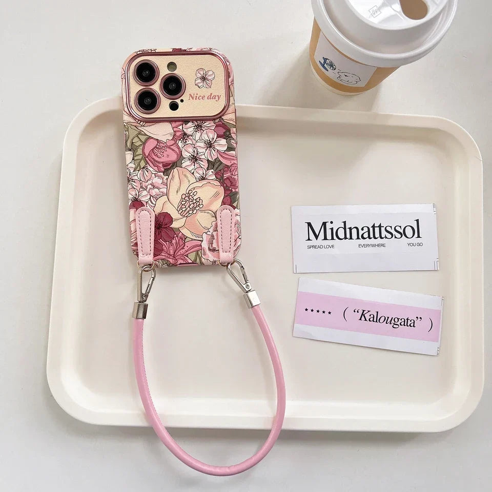 Funda iPhone Jardín Romance vista lateral