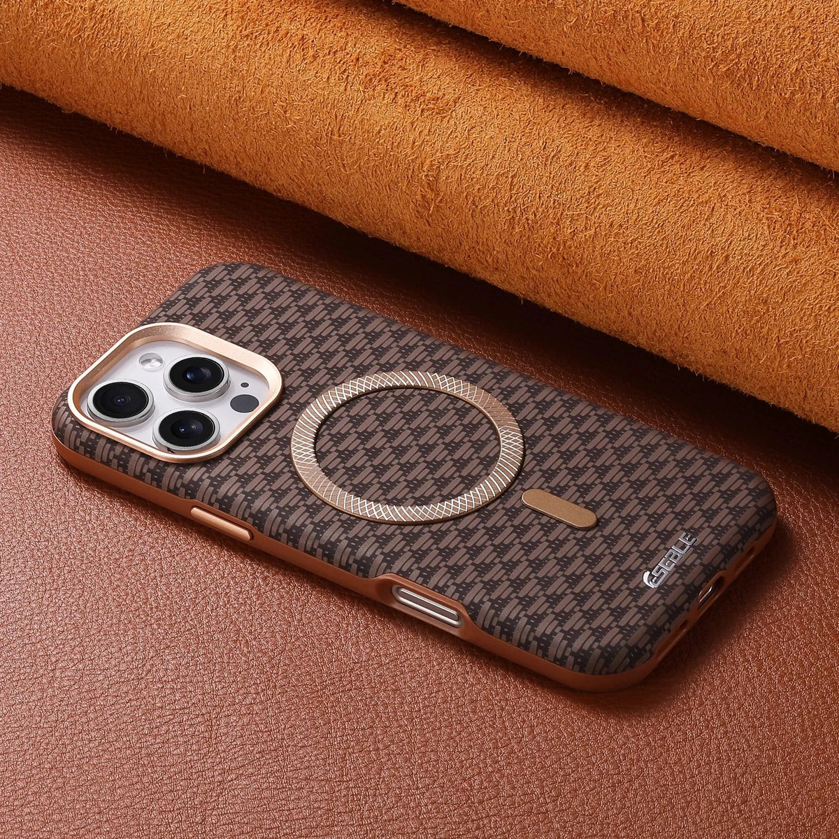 Funda iPhone MagSafe magnética de piel: carga inalámbrica, mate, antigolpes