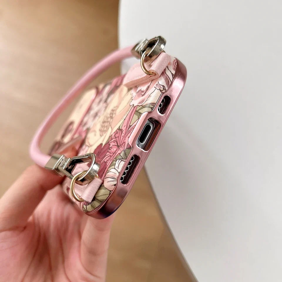 Funda iPhone Jardín Romance en uso