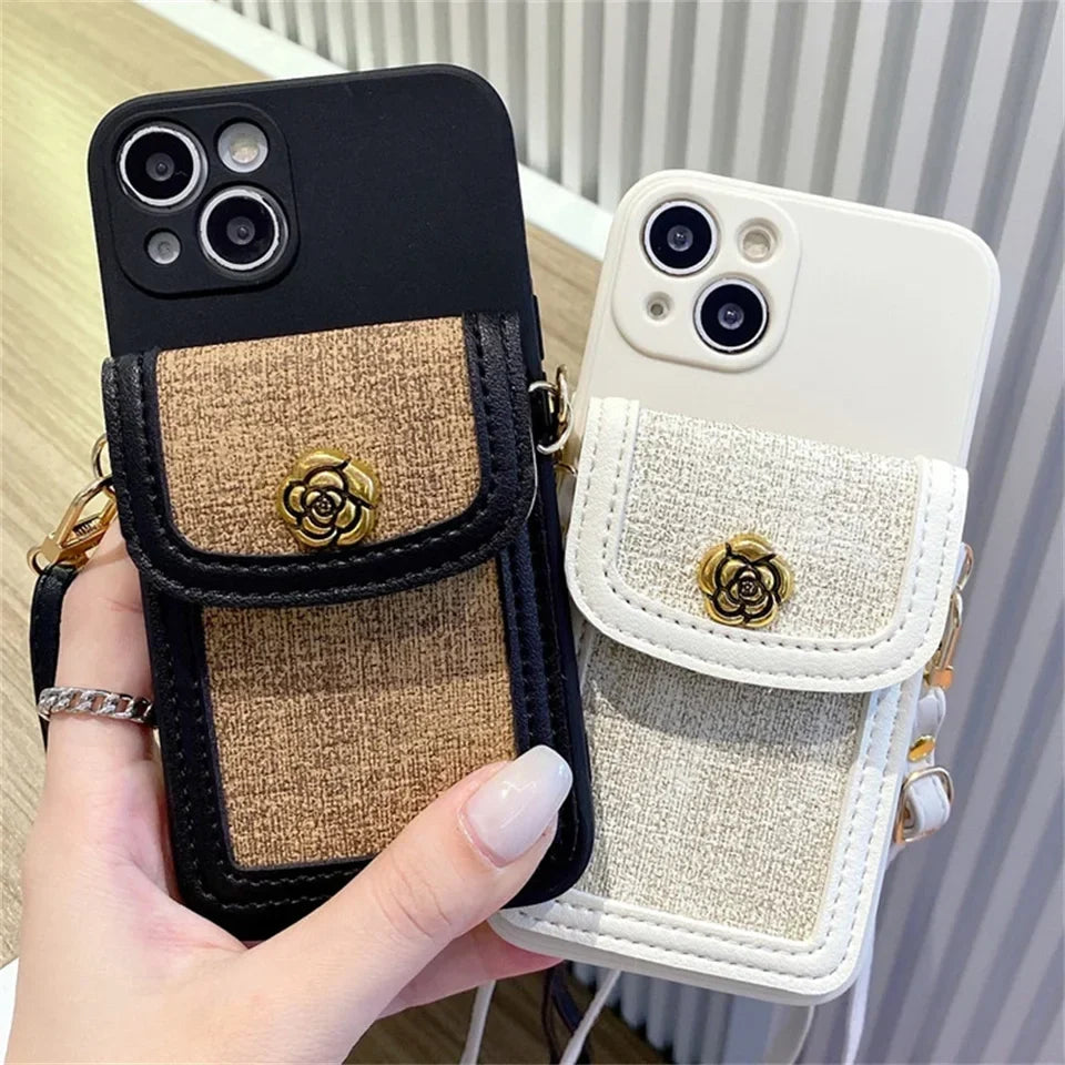Funda iPhone Jardín Camelia detalle del broche