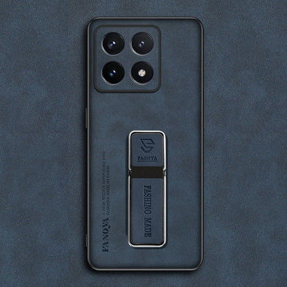 Funda Xiaomi de piel mate de lujo con soporte integrado y protección avanzada