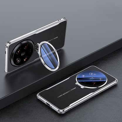 Funda Xiaomi de piel premium con protector de cámara, soporte y estilo