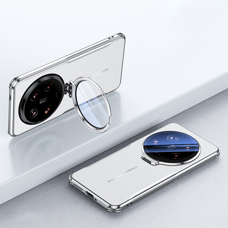Funda Xiaomi de piel premium con protector de cámara, soporte y estilo