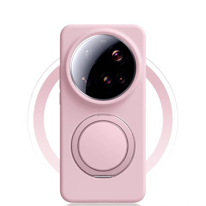 Funda Xiaomi de silicón MagSafe con soporte giratorio, protección delgada y resistente