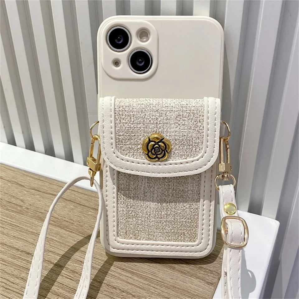 Funda iPhone Jardín Camelia bolsillo interior