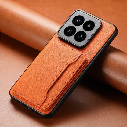Funda cartera de piel de lujo para Xiaomi 15 / 14 Ultra con tarjetero magnético