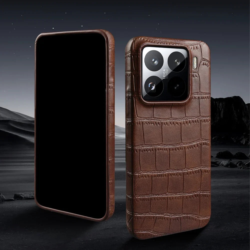 Funda Xiaomi de piel de cocodrilo de lujo: protección antigolpes completa y elegancia