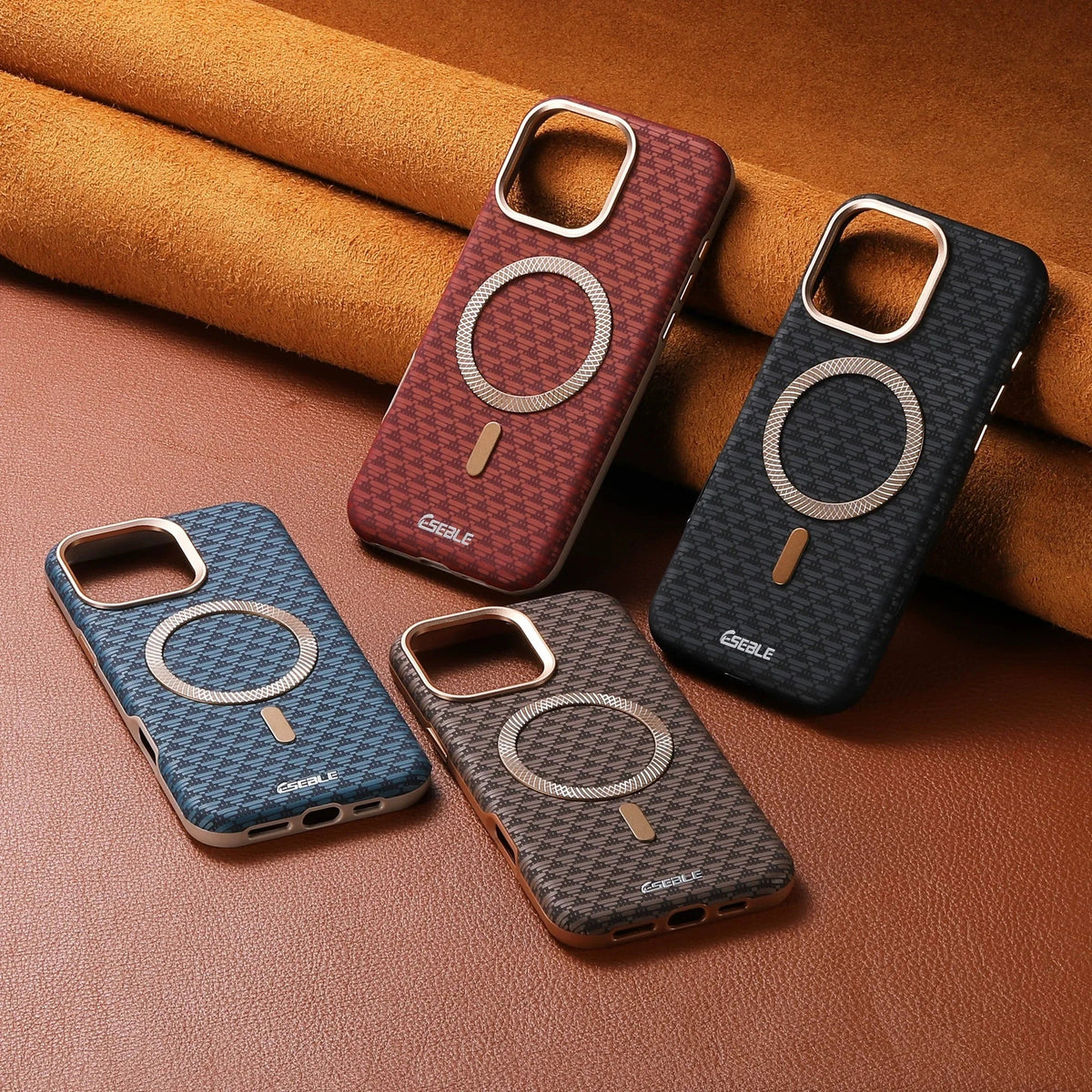 Funda iPhone MagSafe magnética de piel: carga inalámbrica, mate, antigolpes