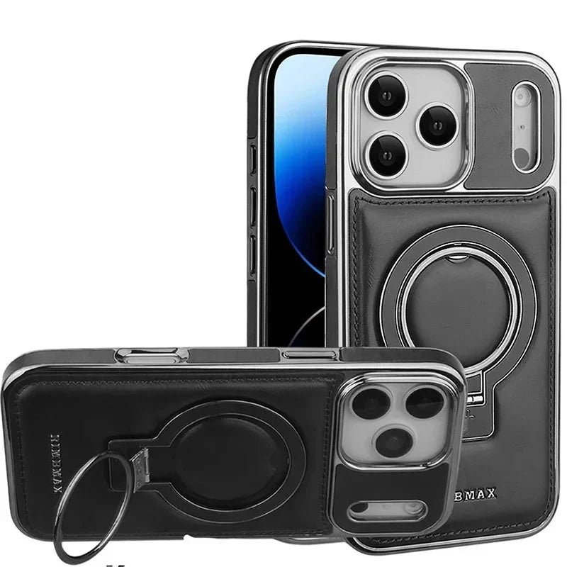 Funda MagSafe de piel de lujo para iPhone: soporte y protección premium