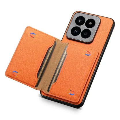 Funda cartera de piel de lujo para Xiaomi 15 / 14 Ultra con tarjetero magnético