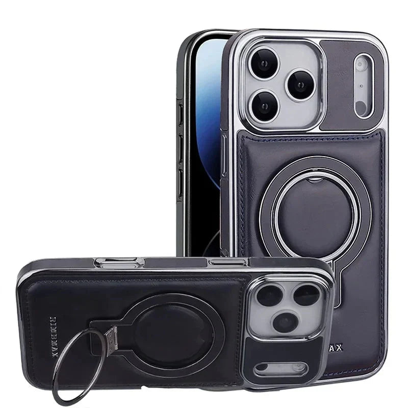 Funda MagSafe de piel de lujo para iPhone: soporte y protección premium