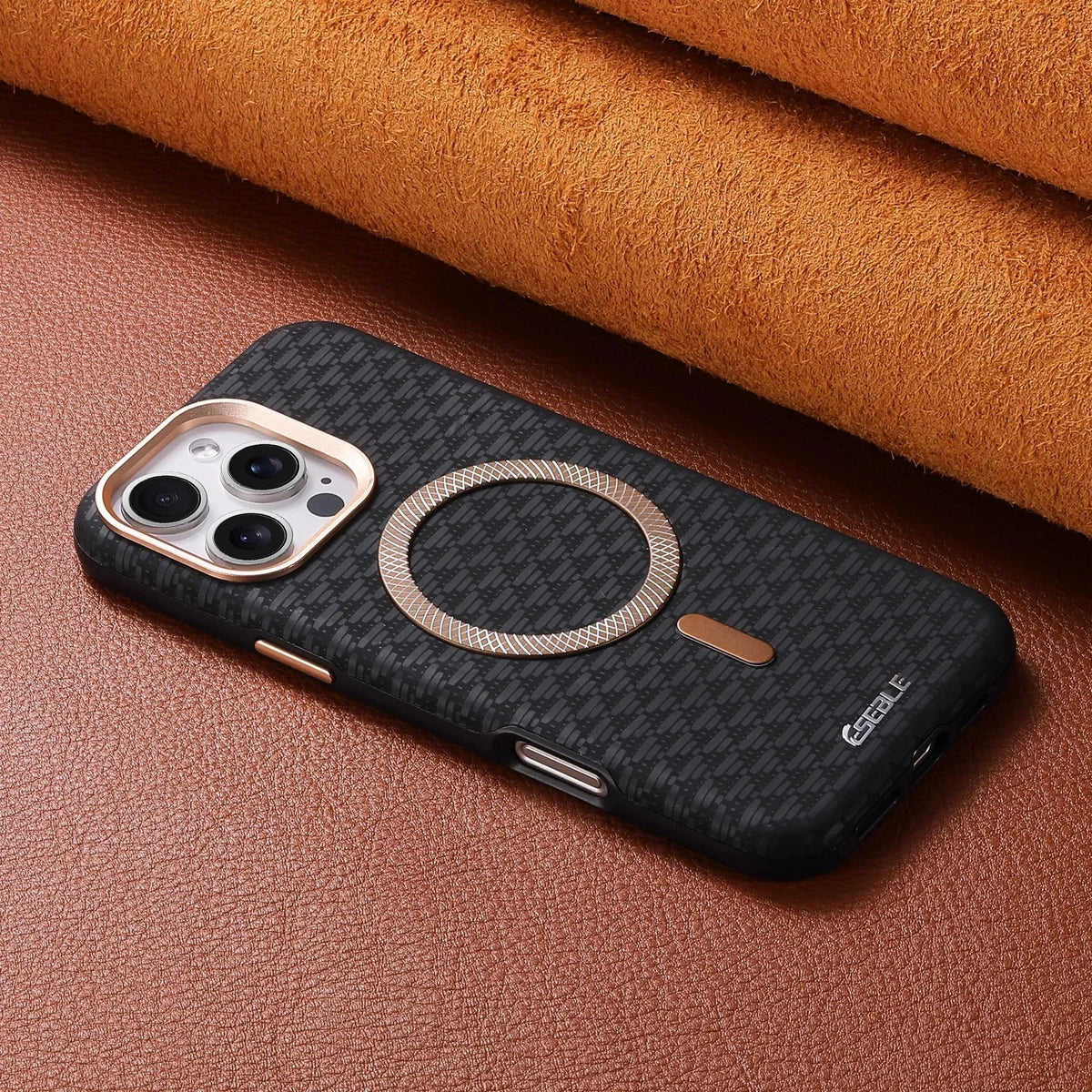 Funda iPhone MagSafe magnética de piel: carga inalámbrica, mate, antigolpes