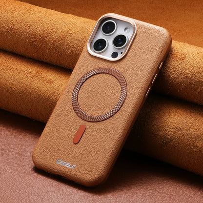 Funda iPhone MagSafe magnética de piel: carga inalámbrica, mate, antigolpes