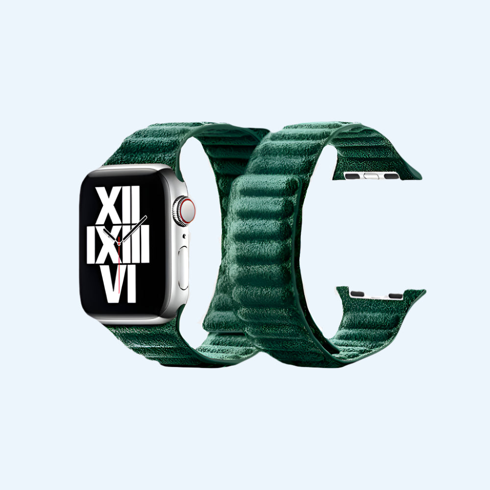 Correa Deportiva Alcantara para Apple Watch - Verde Medianoche