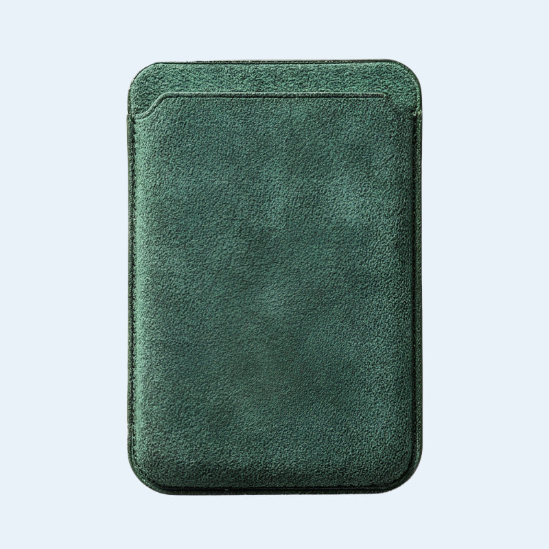 Cartera MagSafe Alcantara - Verde Medianoche