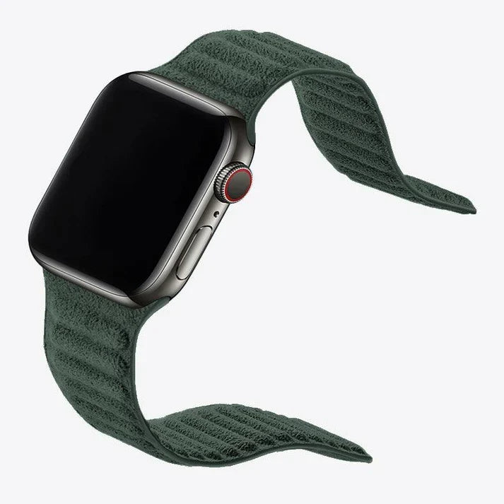 Correa Deportiva Alcantara para Apple Watch - Verde Medianoche