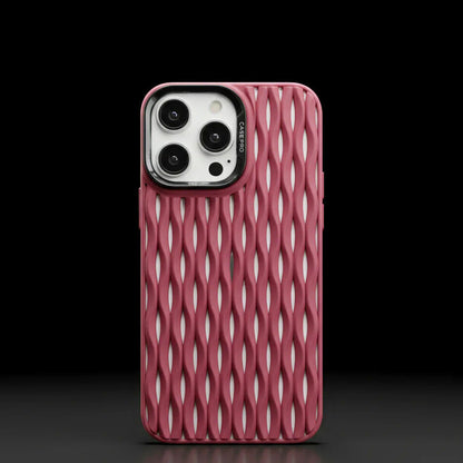 Funda iPhone AeroWave: protección con textura de ondas, tacto sedoso, resistente a rayones, ajuste perfecto