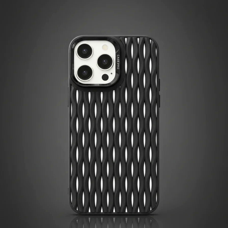 Funda iPhone AeroWave: protección con textura de ondas, tacto sedoso, resistente a rayones, ajuste perfecto