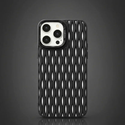 Funda iPhone AeroWave: protección con textura de ondas, tacto sedoso, resistente a rayones, ajuste perfecto