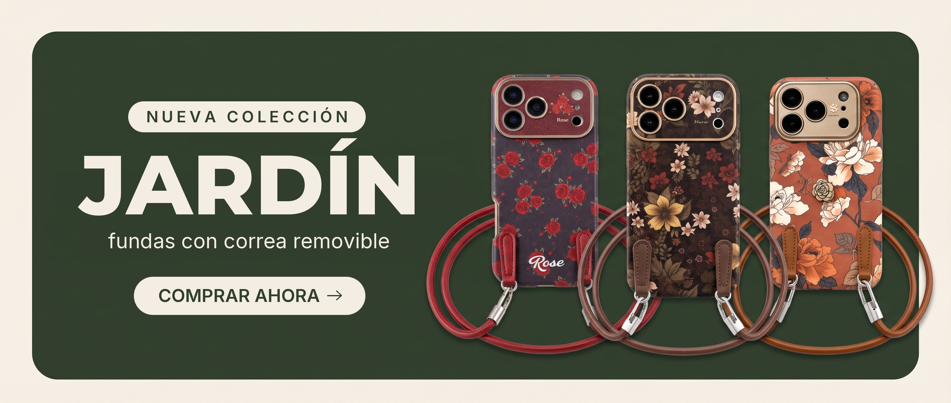Nueva Colección Jardín - fundas con correa removible