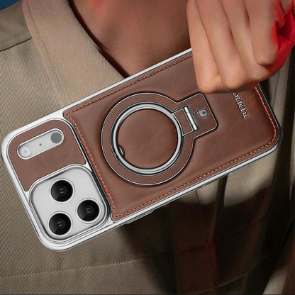 Funda MagSafe de piel de lujo para iPhone: soporte y protección premium